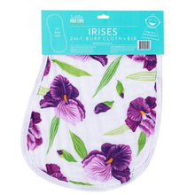 Load image into Gallery viewer, Baby Burp Cloth &amp; Bib Combo: Iris - Little Hometown
