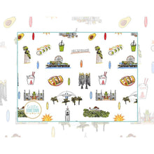 Load image into Gallery viewer, Baby Burp Cloth &amp; Bib Combo: Los Angeles Baby - Little Hometown
