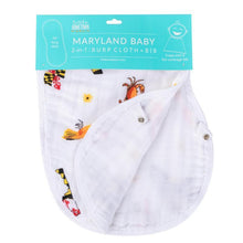 Load image into Gallery viewer, Baby Burp Cloth &amp; Bib Combo: Maryland Baby - Little Hometown
