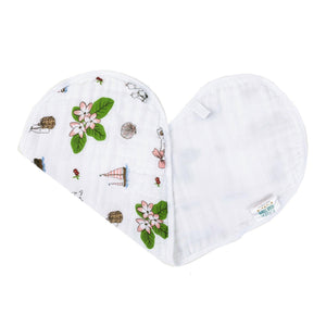 Massachusetts-themed baby bib and burp cloth set with floral design, featuring "Little Hometown" branding.