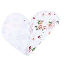 Load image into Gallery viewer, Baby Burp Cloth &amp; Bib Combo: Michigan Baby (Floral) - Little Hometown
