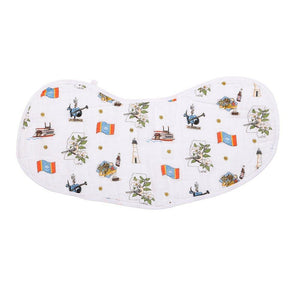 Baby Burp Cloth & Bib Combo: Mississippi - Little Hometown