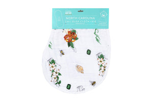 Baby Burp Cloth & Bib Combo: North Carolina (Floral) - Little Hometown