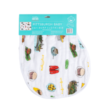 Load image into Gallery viewer, Baby Burp Cloth &amp; Bib Combo: Pittsburgh - Little Hometown
