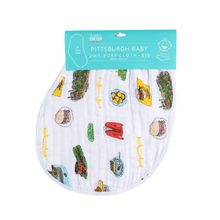 Load image into Gallery viewer, Baby Burp Cloth &amp; Bib Combo: Pittsburgh - Little Hometown
