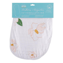 Load image into Gallery viewer, Baby Burp Cloth &amp; Bib Combo: Southern Magnolia - Little Hometown
