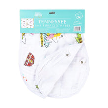 Load image into Gallery viewer, Baby Burp Cloth &amp; Bib Combo: Tennessee Baby (Floral) - Little Hometown
