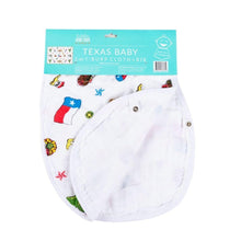 Load image into Gallery viewer, Baby Burp Cloth &amp; Bib Combo: Texas Baby - Little Hometown
