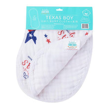 Load image into Gallery viewer, Baby Burp Cloth &amp; Bib Combo: Texas Boy - Little Hometown
