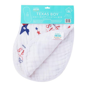 Baby Burp Cloth & Bib Combo: Texas Boy - Little Hometown