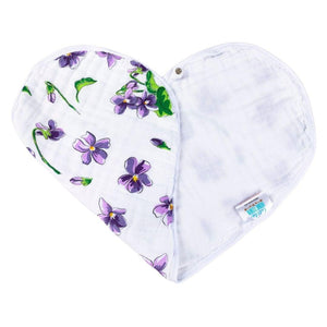 Baby Burp Cloth & Bib Combo: Violet - Little Hometown