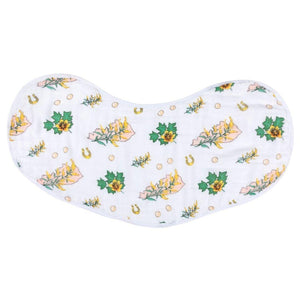 Baby Burp Cloth and Wraparound Bib (Kentucky Floral) - Little Hometown