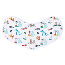 Load image into Gallery viewer, Baby Burp Cloth and Wraparound Bib (Michigan Baby) - Little Hometown

