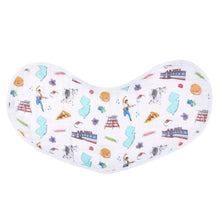 Load image into Gallery viewer, Baby Burp Cloth and Wraparound Bib (New Jersey Baby) - Little Hometown
