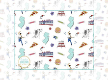 Load image into Gallery viewer, Baby Burp Cloth and Wraparound Bib (New Jersey Baby) - Little Hometown
