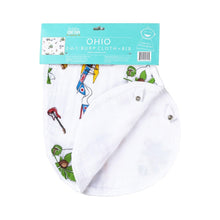 Load image into Gallery viewer, Baby Burp Cloth and Wraparound Bib Ohio Baby - Little Hometown
