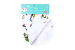 Baby Burp Cloth and Wraparound Bib Ohio Baby - Little Hometown