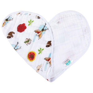 Baby burp cloth and wraparound bib set with "Oklahoma Baby" text, featuring state-themed illustrations.