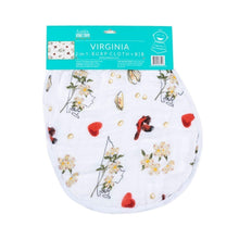 Load image into Gallery viewer, Baby Burp Cloth and Wraparound Bib (Virginia Floral) - Little Hometown
