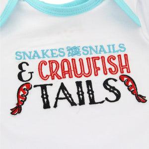 Baby Gown (0-3 Months): Snakes and Snails and Crawfish Tails - Little Hometown