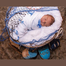 Load image into Gallery viewer, Blue Crab Baby Muslin Swaddle Blanket - Little Hometown
