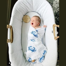 Load image into Gallery viewer, Blue Crab Baby Muslin Swaddle Blanket - Little Hometown
