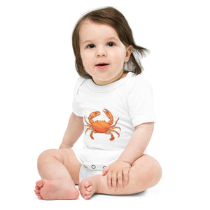 Blue Crab Baby short sleeve one piece - Little Hometown