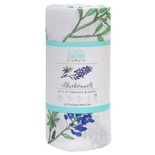 Load image into Gallery viewer, Bluebonnets Baby Muslin Swaddle Blanket - Little Hometown
