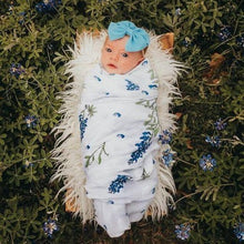 Load image into Gallery viewer, Bluebonnets Baby Muslin Swaddle Blanket - Little Hometown
