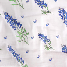 Load image into Gallery viewer, Bluebonnets Baby Muslin Swaddle Blanket - Little Hometown
