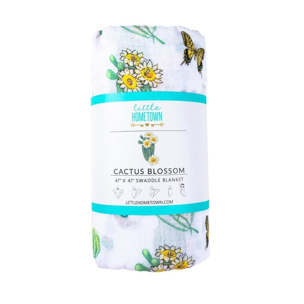 Cactus Blossom Baby Muslin Swaddle Blanket: Breathable – Little - Main Image
