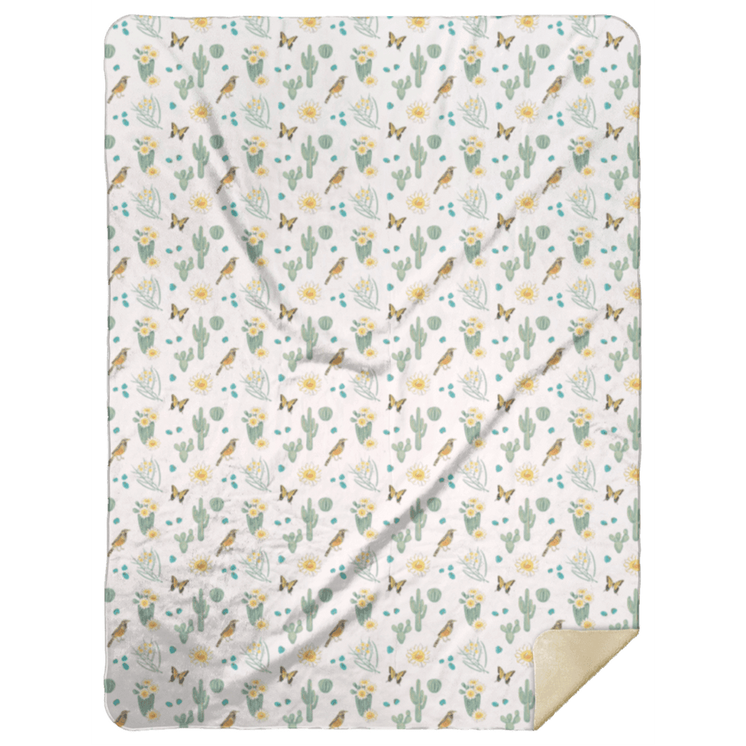 Cactus Blossom Plush Throw Blanket 60x80 - Little Hometown