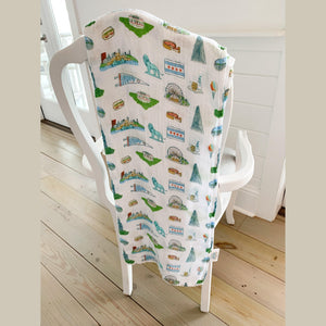 Chicago Baby Muslin Swaddle Blanket - Little Hometown