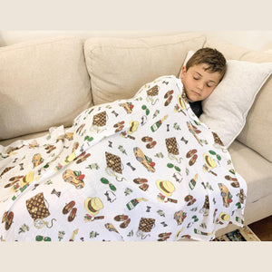 Dapper Napper Baby Muslin Swaddle Blanket - Little Hometown