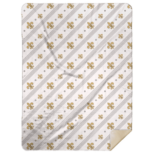 Fleur De Lis Plush Throw Blanket 60x80 - Little Hometown