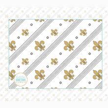 Load image into Gallery viewer, Fleur De Lis Plush Throw Blanket 60x80 - Little Hometown
