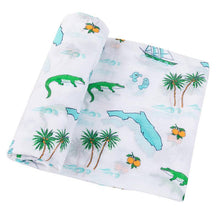 Load image into Gallery viewer, Florida Baby Muslin Swaddle Blanket - Little Hometown
