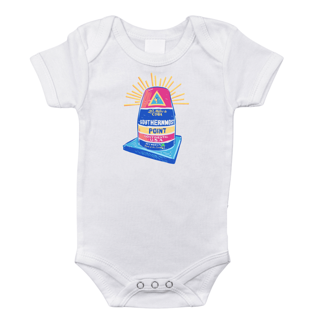 White baby onesie with 