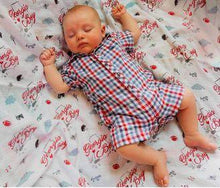 Load image into Gallery viewer, Georgia Boy Baby Muslin Swaddle Blanket - Little Hometown

