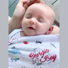 Load image into Gallery viewer, Georgia Boy Baby Muslin Swaddle Blanket - Little Hometown
