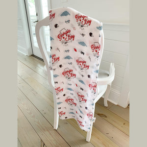 Georgia Boy Baby Muslin Swaddle Blanket - Little Hometown