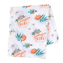 Load image into Gallery viewer, Georgia Girl Baby Muslin Swaddle Blanket - Little Hometown
