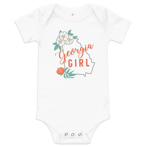 White baby onesie with 