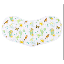 Load image into Gallery viewer, Gift Set: Cactus Blossom Baby Muslin Swaddle Blanket and Burp/Bib Combo - Little Hometown
