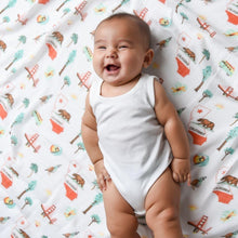 Load image into Gallery viewer, Gift Set: California Baby Muslin Swaddle Blanket and Burp Cloth/Bib Combo - Little Hometown
