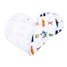 Load image into Gallery viewer, Gift Set: Colorado Baby Muslin Swaddle Blanket and Burp Cloth/Bib Combo - Little Hometown
