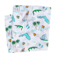 Load image into Gallery viewer, Gift Set: Florida Baby Muslin Swaddle Blanket and Burp Cloth/Bib Combo - Little Hometown
