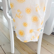 Load image into Gallery viewer, Gift Set: Hey Y&#39;all Baby Muslin Swaddle Blanket and Burp Cloth/Bib Combo - Little Hometown
