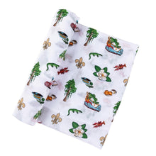 Load image into Gallery viewer, Gift Set: Louisiana Baby Muslin Swaddle Blanket and Burp Cloth/Bib Combo - Little Hometown
