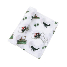 Load image into Gallery viewer, Gift Set: Massachusetts Baby Muslin Swaddle Blanket and Burp Cloth/Bib Combo - Little Hometown
